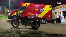 Motociclista de 40 anos fratura patela esquerda após colisão no Bairro Floresta