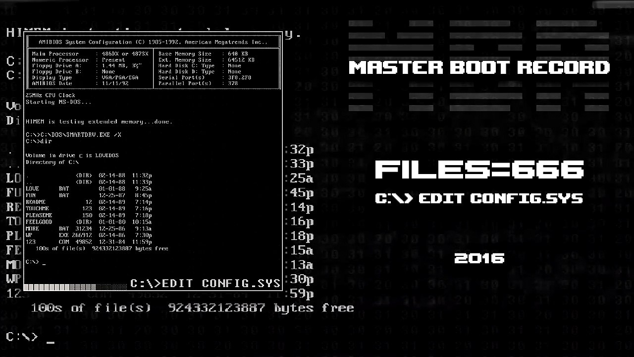 MASTER BOOT RECORD - FILES=666