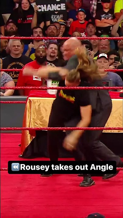 Rond Rousey and Kurt Angle Alexa Bliss
