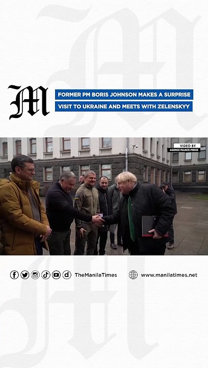 Former PM Boris Johnson makes a surprise visit to Ukraine and meets with Zelenskyy