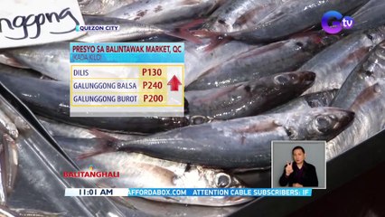 Ilang sariwang isda sa Balintawak Market, tumaas ang presyo | BT