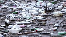 Tons of waste float on Bosnia's Drina river