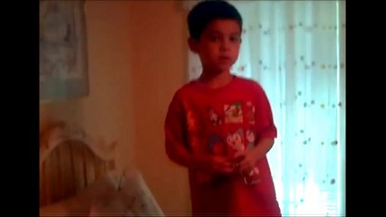 Christopher showing tricks he can do with his wire toy