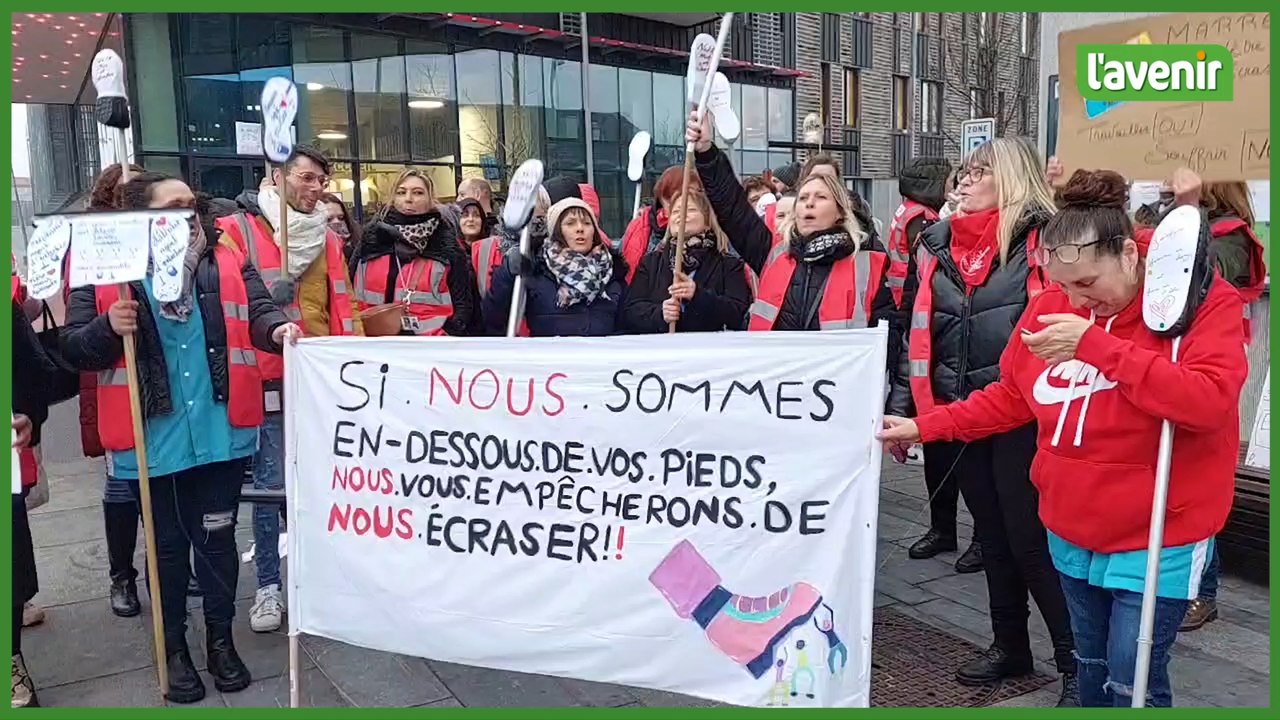 Action menée par les techniciennes de surfaces de l'administration communale de La Louvière