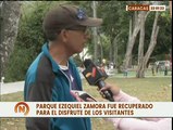 Ciudadanos manifiestan alegría por la recuperación del parque Ezequiel Zamora en Caracas