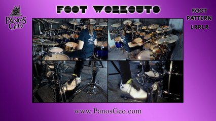 Drum Exercise | Foot Workouts (Part 45 - LRRLR) | Panos Geo