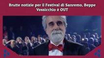 Brutte notizie per il Festival di Sanremo, Beppe Vessicchio è OUT