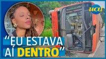 Passageira grava momentos do acidente de ônibus na MG-10