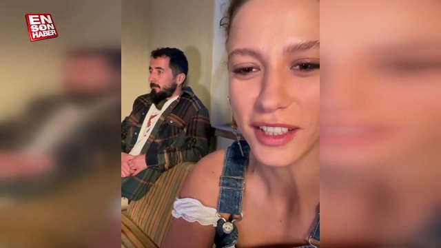 Serenay Sarıkaya sette şarkı söylediği anları paylaştı