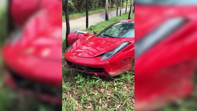 Ferrari fica completamente destruída após batida na BR-040