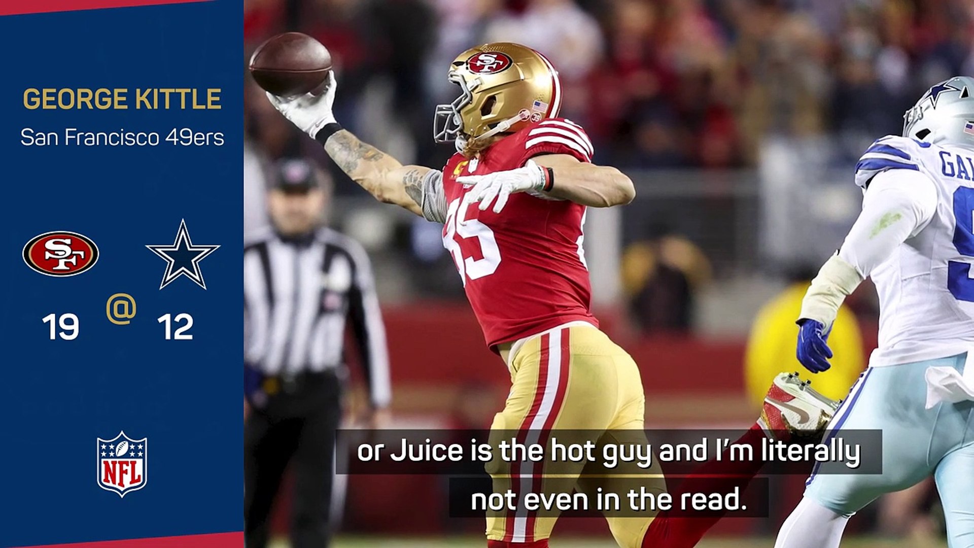George Kittle player prop bets for 49ers vs. Cowboys, NFL Playoffs