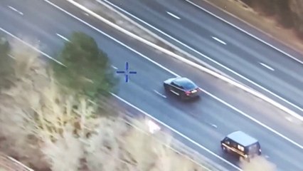 115mph driver nearly hit school children and smashed into another car during police chase