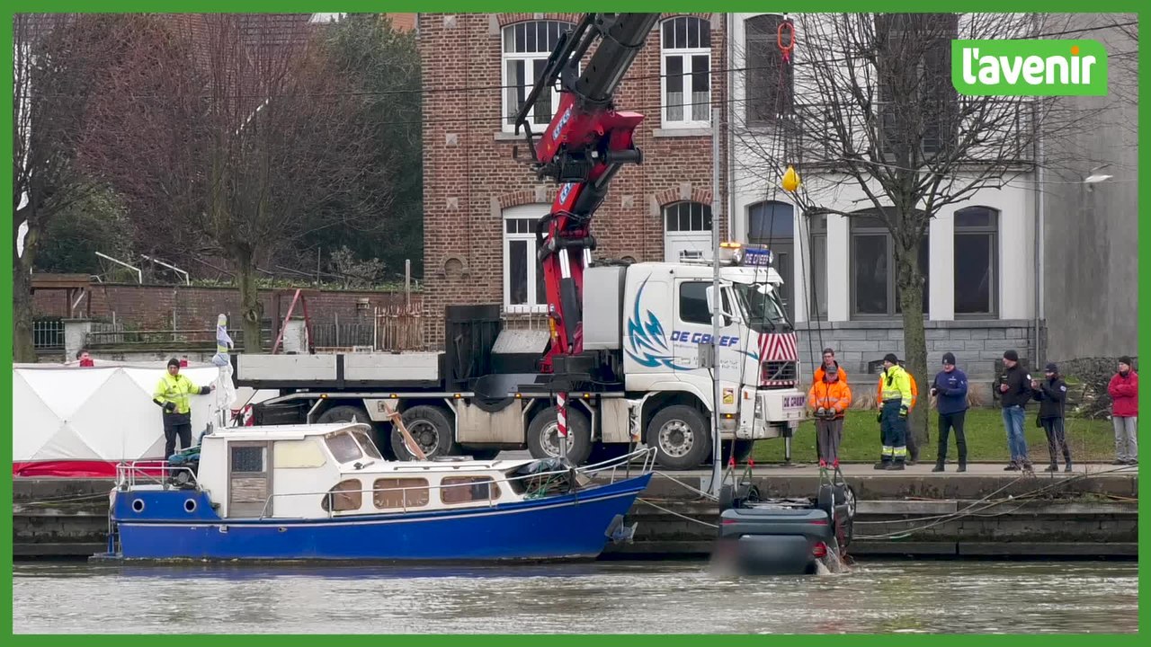La voiture tombée en Meuse à Jambes a été repêchée