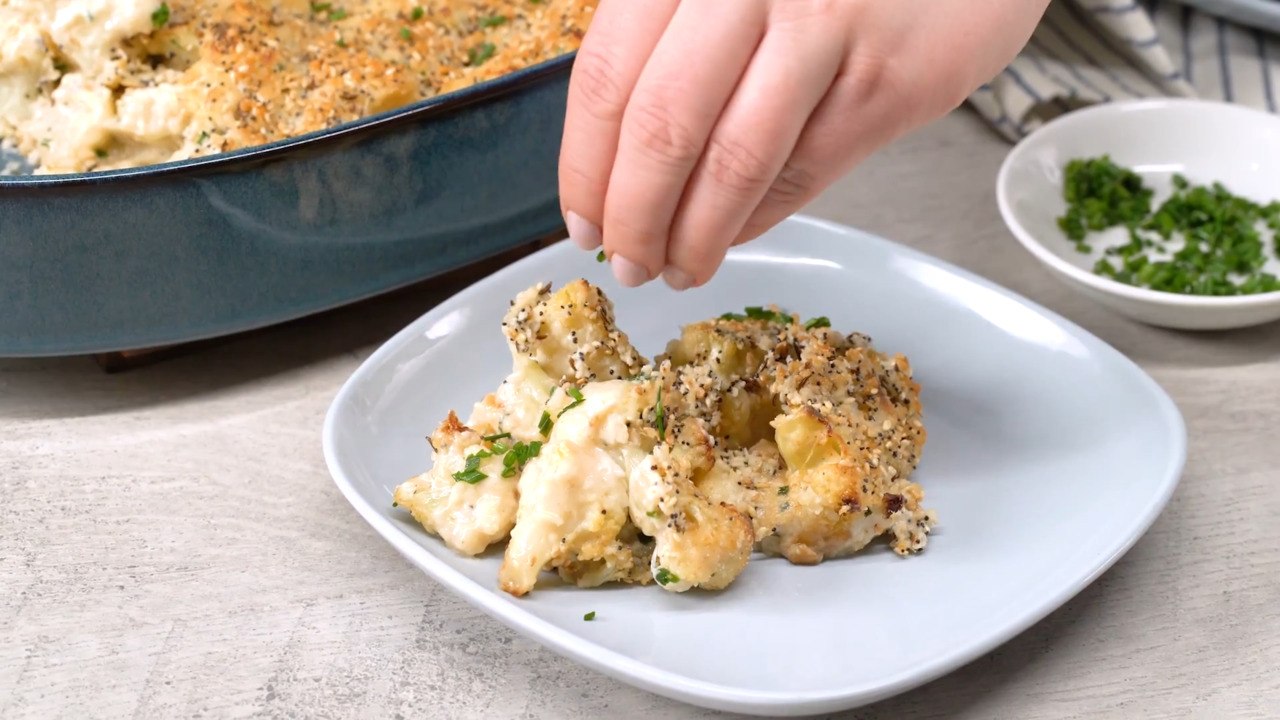 How to Make Cauliflower Casserole with Everything Bagel Seasoning