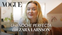 Zara Larsson nada en un lago congelado antes de ir a dormir