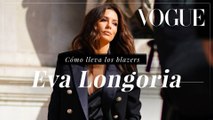 Eva Longoria nos muestra cómo llevar blazers oversize si eres petite