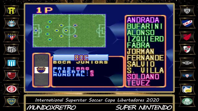 International Superstar Soccer Copa Libertadores 2020 Super Nintendo Snes Mundoxretro