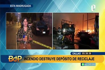 Callao: desconocidos incendian depósito de reciclaje, denuncia propietario