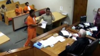 Court Cam | Judge PINS ANGRY Defendant Destroying Courtroom