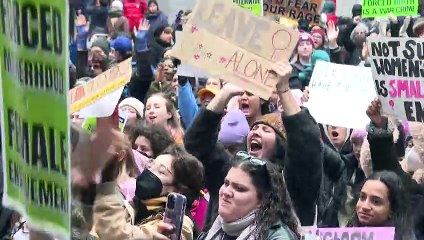 Manifestation à New York pour le droit à l'avortement