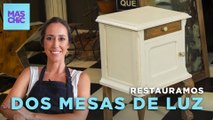 RESTAURAMOS 2 MESAS DE LUZ ANTIGUAS y en MAL ESTADO - Quedaron COMO NUEVAS | Mas Chic