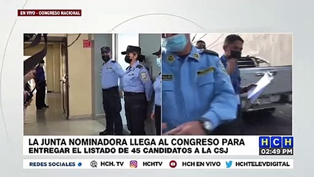 ¡Junta Nominadora ingresa al CN para entregar nomina de 45 postulantes a magistrados!