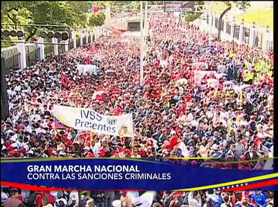 Pdte. Nicolás Maduro participa en la Gran Marcha Nacional contra las medidas coercitivas de EE.UU.