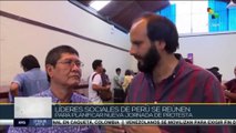 Perú: Líderes sociales se reúnen para planificar nueva jornada de protesta