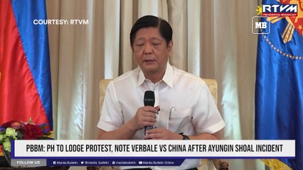 PBBM: PH to lodge protest, note verbale vs China after Ayungin Shoal incident