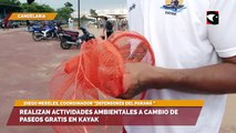Realizan actividades ambientales a cambio de paseos gratis en kayak