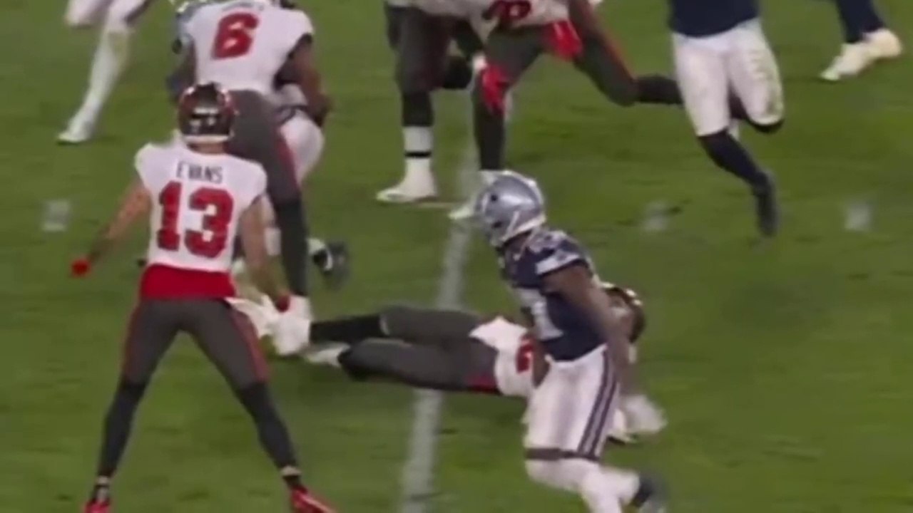 Tom Brady fined $16،444 for slide tackle on Cowboys safety Malik Hooker after Bucs' first-round exit