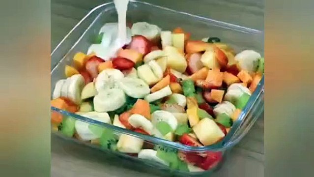 How to make Delicious and healthy dessert without Oven | Fruits Dessert | Fruits Pudding | Fruits Salad