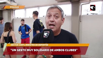 Un gesto muy solidario de ambos clubes