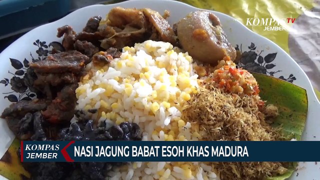 Kuliner Madura,Nasi JagungDisajikan denganBabatUsus Sapi