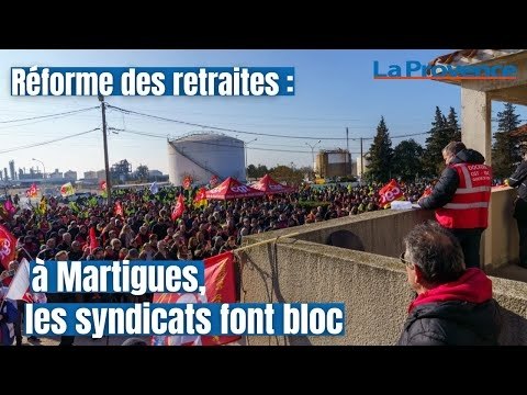Réforme des retraites : à Martigues, à l'appel de la CGT 13, les syndicats font bloc