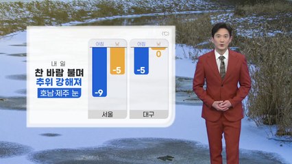 [날씨] 내일 찬바람 불며 추위 강해져...호남·제주 눈 / YTN