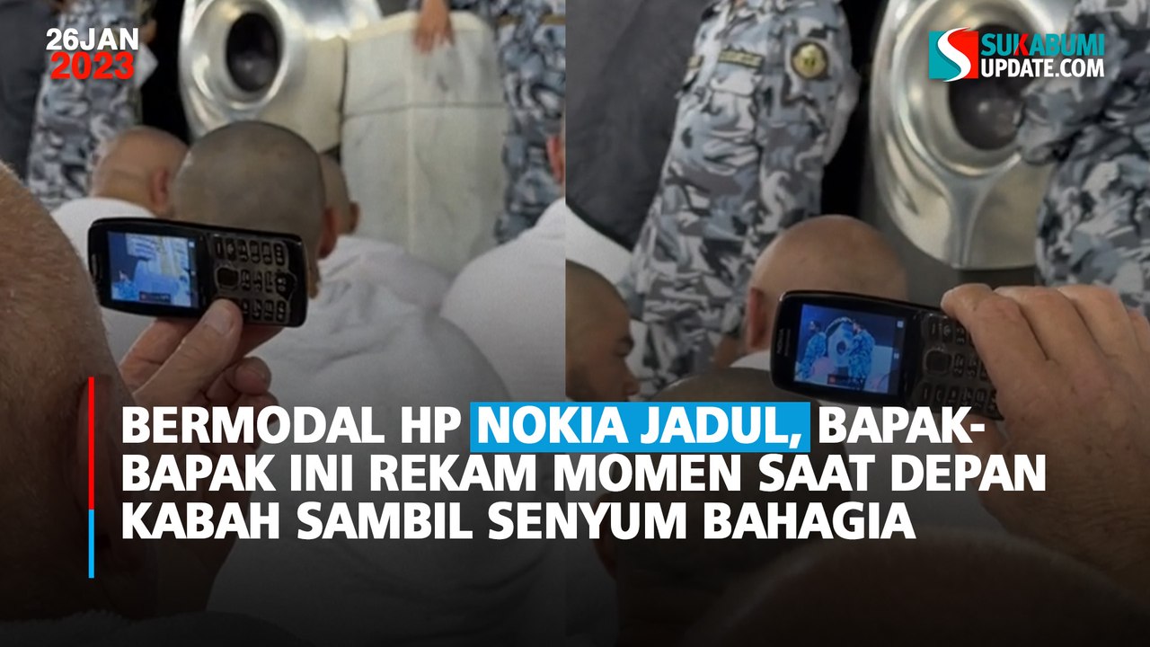 Bermodal Hp Nokia Jadul Bapak Bapak Ini Rekam Momen Saat Depan Kabah Sambil Senyum Bahagia 