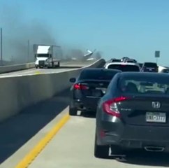 Small plane crashed on the Grand Parkway, Houston