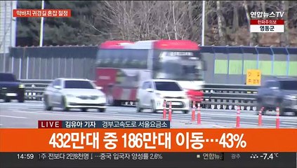 귀경길 도로 혼잡도 최고…밤 8시부터 해소 전망