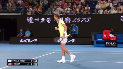 Khachanov a enrayé la machine Korda : Les temps forts de leur quart