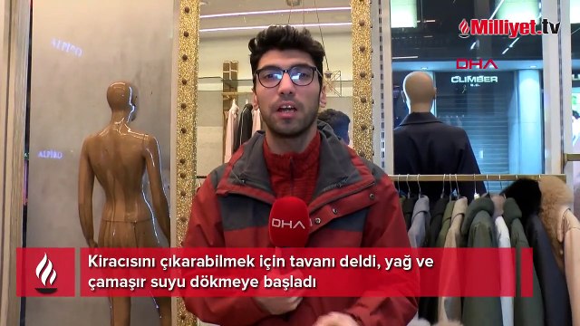 Laleli'de mülk sahibi ile kiracı arasındaki tartışma kamerada!