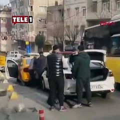 İstanbul'un göbeğinde 'çekpaslı' kavga
