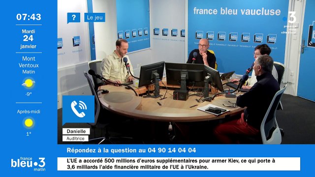 24/01/2023 - Le 6/9 de France Bleu Vaucluse - Vidéo Dailymotion