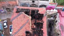 Surp Pırgiç Ermeni Katolik Kilisesi yangın sonrası havadan görüntülendi