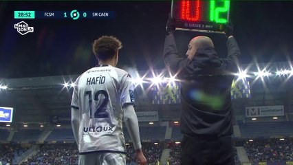 Mohamed Hafid a disputé ses premières minutes en équipe professionnelle lors de FC Sochaux 1-2 SMCaen (J19 Ligue 2 BKT)