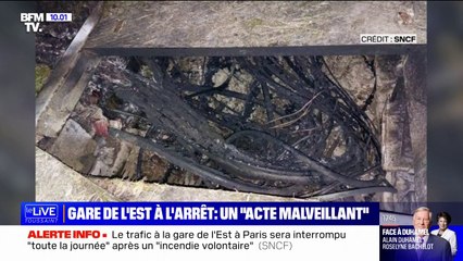 Le trafic à la gare de l'Est sera interrompu "toute la journée" à cause d'un acte de malveillance