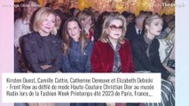 Isabelle Adjani très lookée face à Catherine Deneuve et Carla Bruni pour Dior