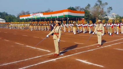 पुलिस परेड ग्राउंड में किया गया गणतंत्र दिवस समारोह की फूल ड्रेस रिहर्सल