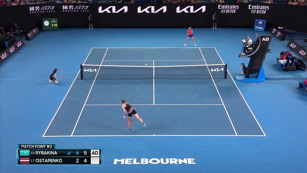 Rybakina dispatches Ostapenko to reach maiden Australian Open semi