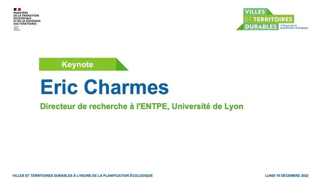 Espaces péri-urbains : Keynote de E Charmes - Séminaire Ville et territoires durables / Habiter la France de demain